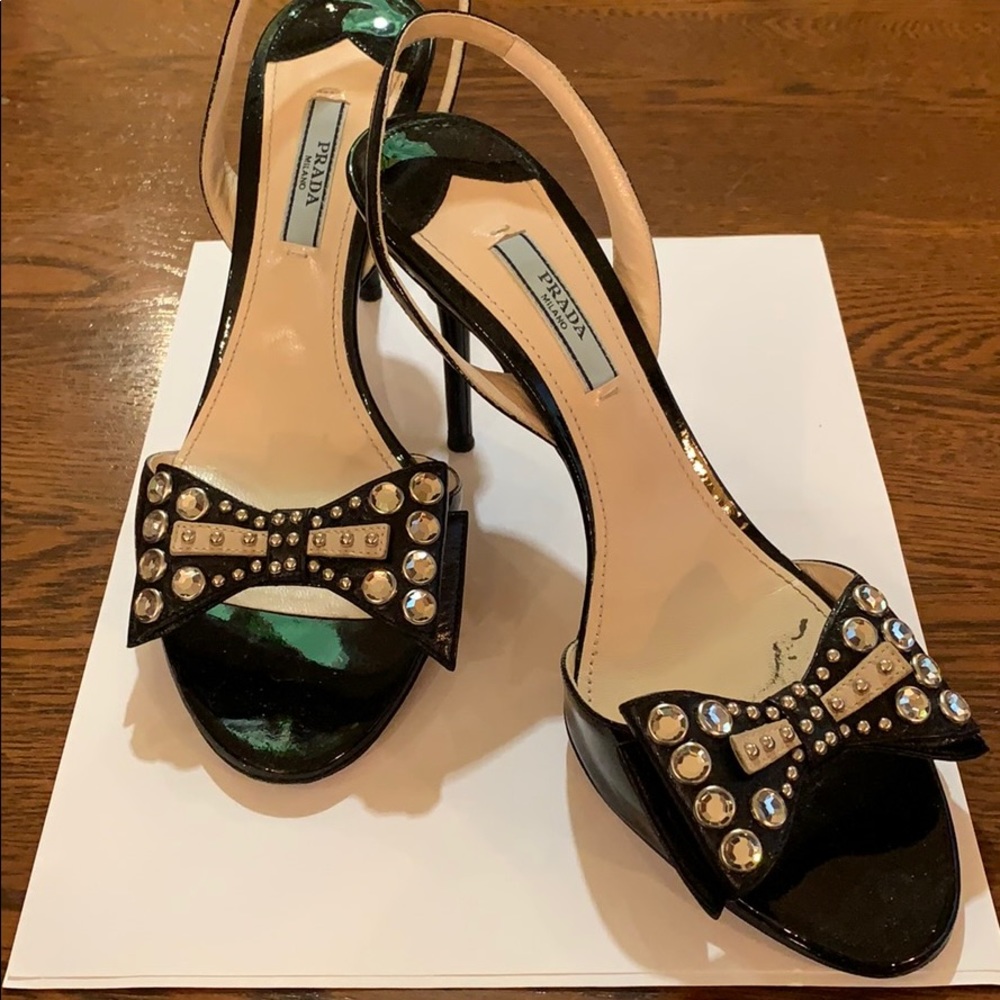 Prada heels with embellishments